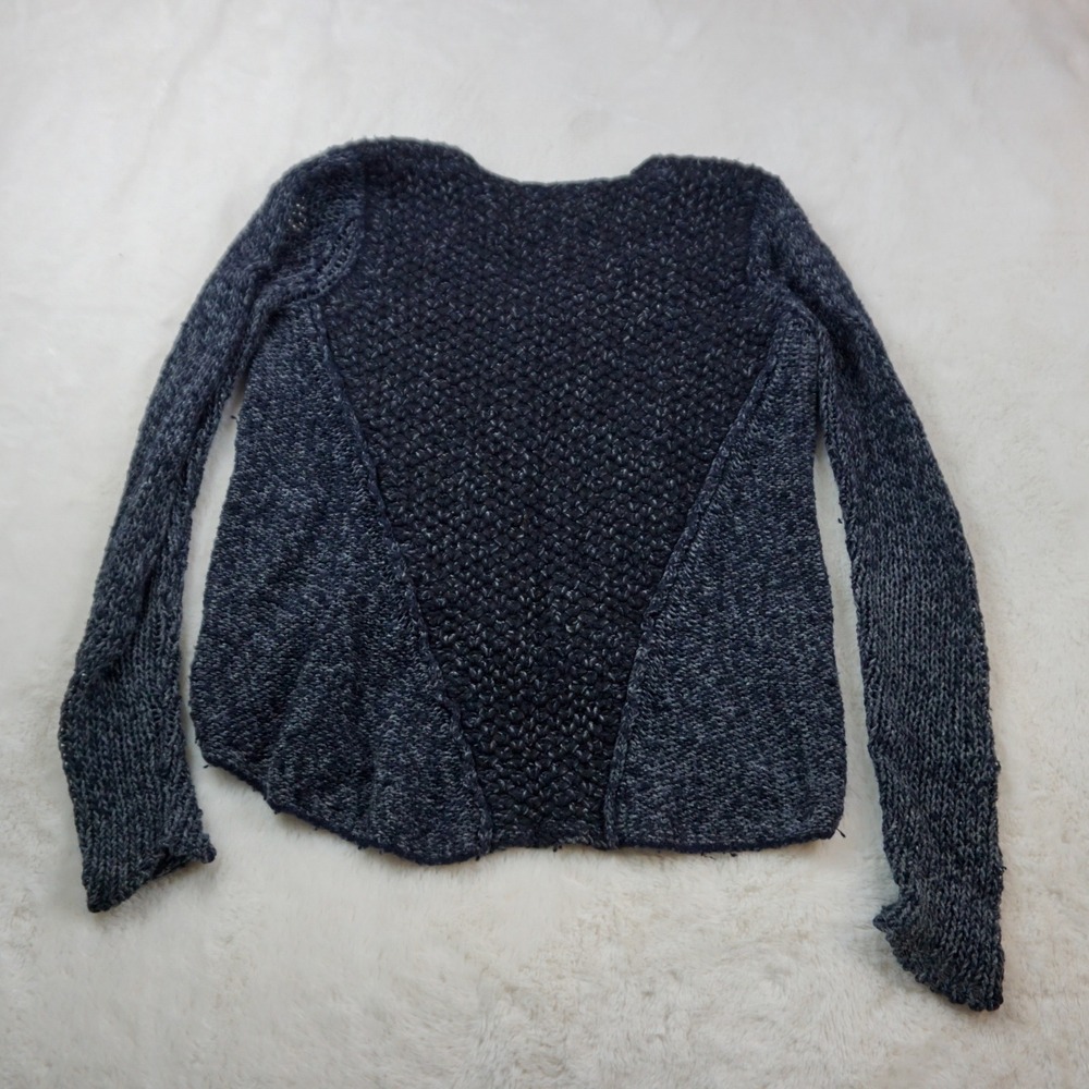 Helmut Lang Wool Silk Knit V Neck Sweater Hi Low Hem Long Sleeve Women Size P XS - Picture 3 of 9